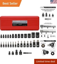 32PCS Torx Bit and E-Torx Socket Set |  CR-V & S2 Steel, T8-T70, E4-E24