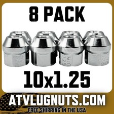 8 Lug Nuts Acorn Bulge Atv Honda Atc 200 X Es 250r Sx Fl 350r 400 Pilot X Chrome