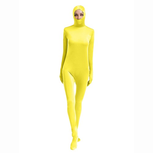 Unisex Women Men Jumpsuit Dance Bodysuit Gymnastics Leotard Stretch Hooded Suit - Picture 46 of 111