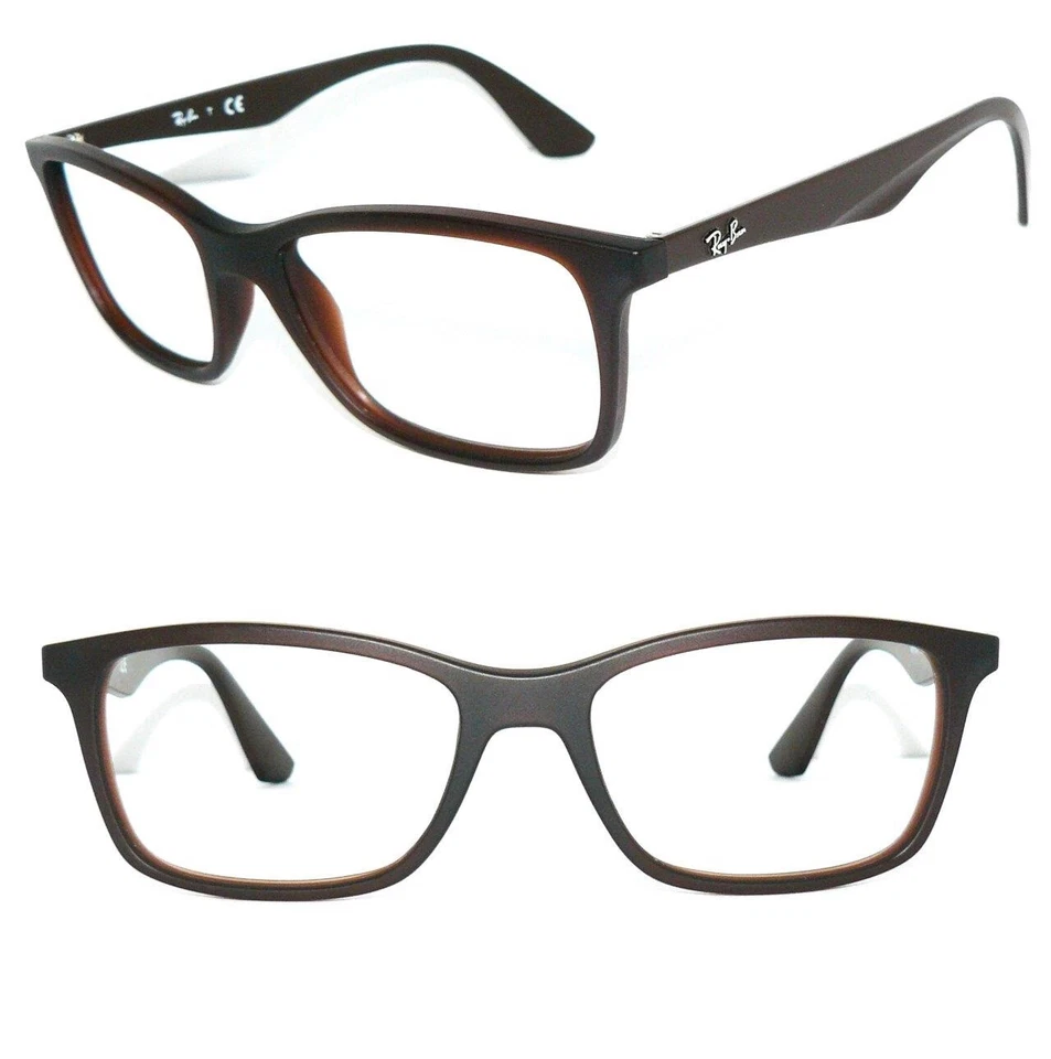 RAY BAN BRILLE BRAUN MATT RB 7047 5451 54 LIGHTRAY 5573 GESTELL 7066  FASSUNG, Foto 1 von 5