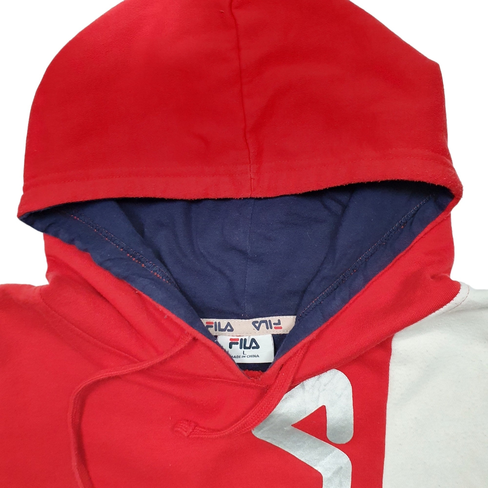 FILA Hoodie Spellout Jumper Sweatshirt Womens L image 2