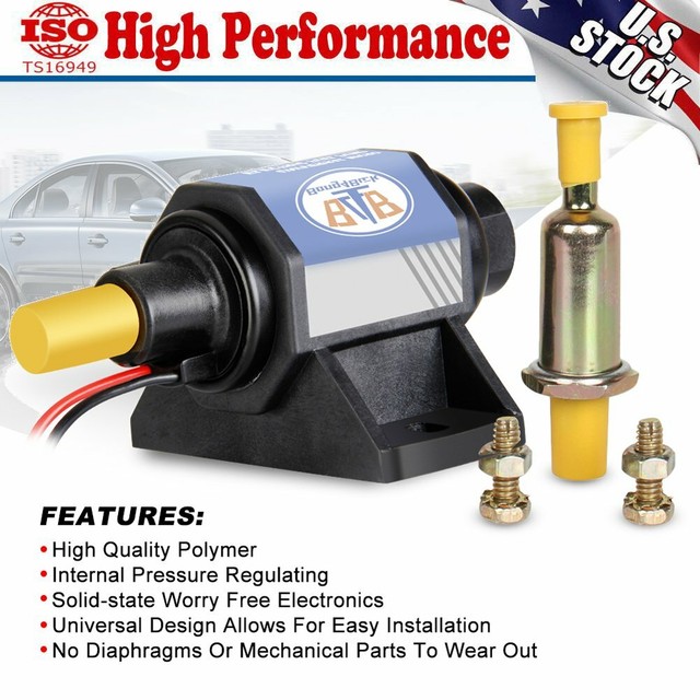 Universal Micro Electric Fuel Pump Carburetor 47PSI Gasoline 3/8inch