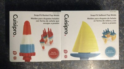 Unused Cuisipro Snap-Fit Rocket/Sail Boat Pop Molds, Set of 6