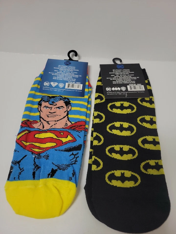 Batman & Superman Womens Novelty Socks - No Show Foto 2 de 2