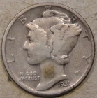 1931 Mercury Dime VF as Pictured Bk