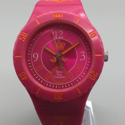 Juicy Couture Watch Women 41mm Pink Dial Orang Accents 