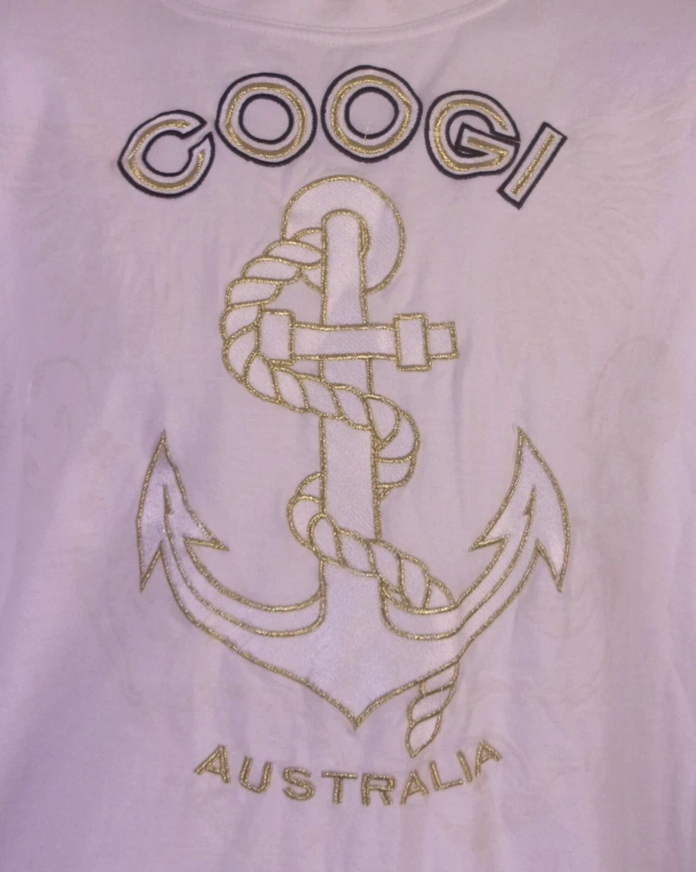 vintage 00s Y2K rare COOGI Australia Anchor T-Shirt Rap Hip Hop Designer 4XL - Image 2 of 4