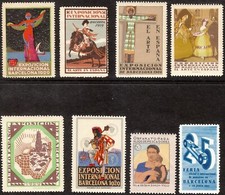 Stamp Label Spain Lot Exposition Poster Cinderella Barcelona Selection MNH