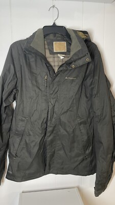 Quechua Your Mountain Women s Hooded Jacket Olive Hiking Rain Small