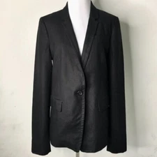 J.Crew Women's Regent Blazer Jacket Black Size 14 Tall