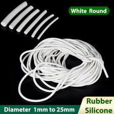 Silicone Rubber Sponge Strip Closed Cell Seal Round Rod White Foam Cord &Phi; 1-25mm