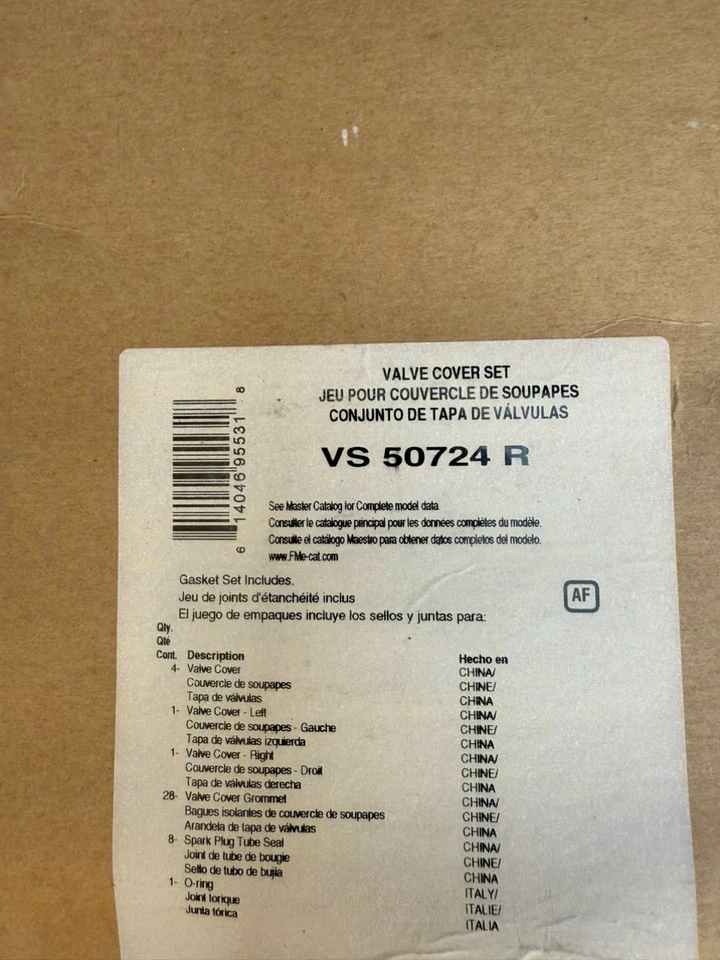 Fel-Pro VS 50724 R 阀盖垫圈套件 适用于 00-06 福特林肯 LS Thunderbird — 第 2/2 张图片