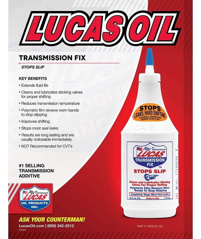 LUCAS Transmission Fix Stops Slip, hesitation and rough shifting