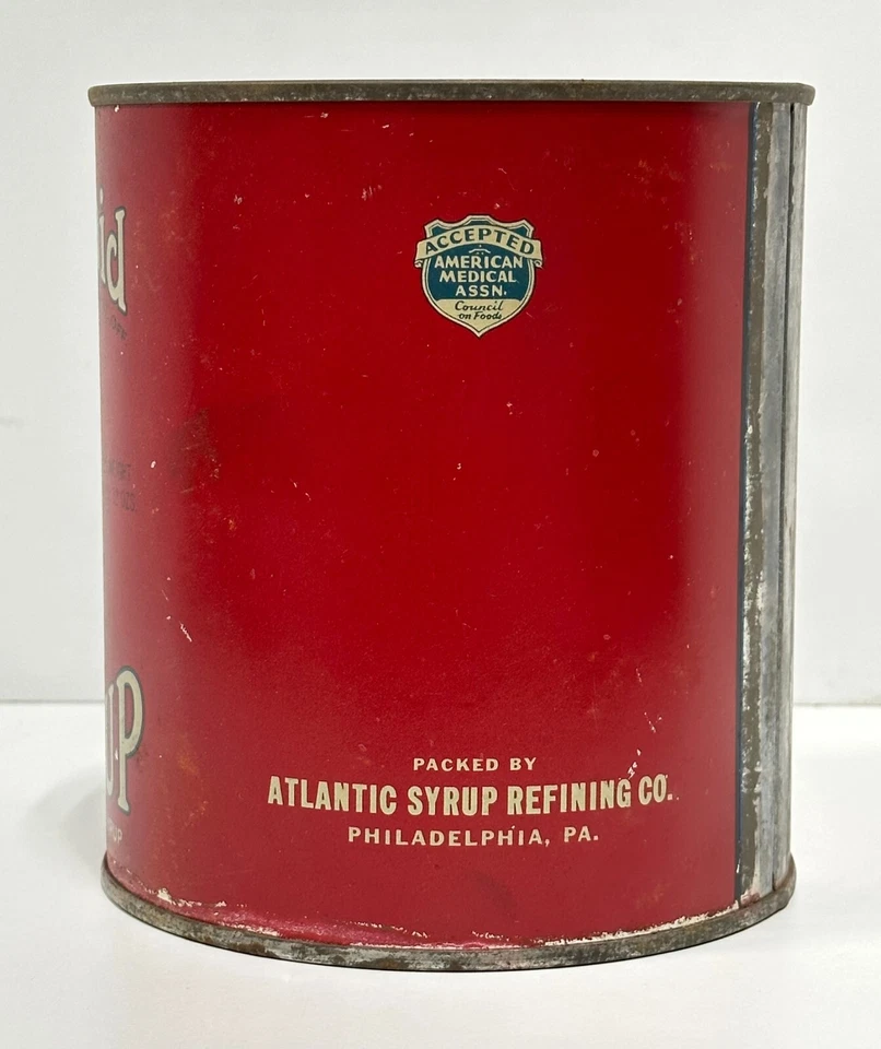 Publicidad vintage cuáquero mesa de criada jarabe lata jarabe atlántico refining co Foto 2 de 4