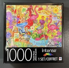 MB Jigsaw Puzzle Intense Set 1000 Pieces  Garden Collage II  NEW