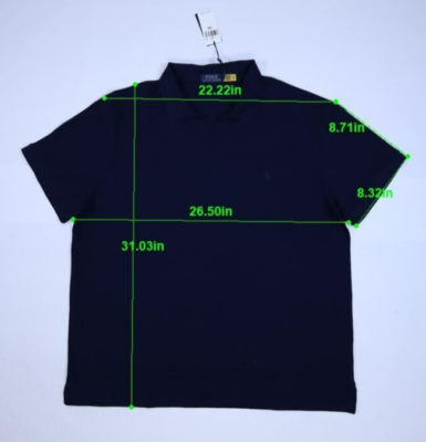 Polo Ralph Lauren Classic Fit Soft Cotton Slit V Neck Short Sleeve