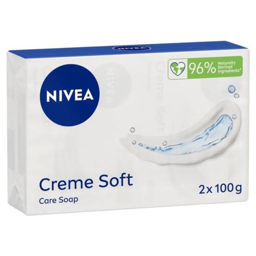 NIVEA Crme Soft Soap Bar Moisturising 100g Twin Pack - Picture 1 of 1