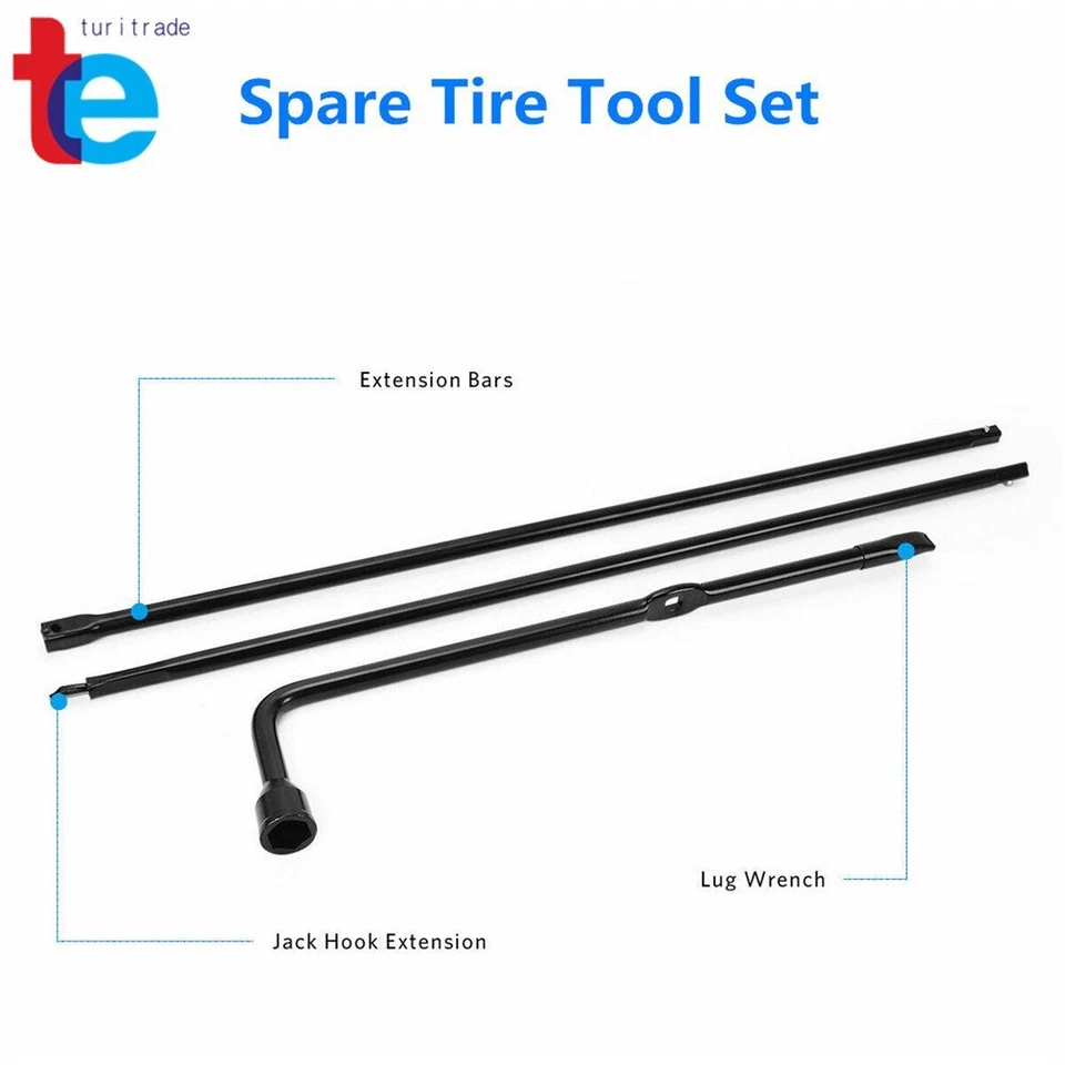 Kit de ferramentas de aço chave de pneu sobressalente Ford Super Duty F250-F550 2003-2007 - Imagem 3 de 4