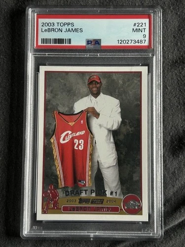 PSA9: 2003-04 Topps - Draft Pick LeBron James #221 (RC)