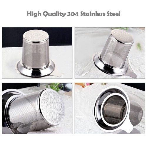 Tea Infuser Extra Fine Mesh Tea Strainer with Silicone Lid 304 Stainless Steel - Picture 3 of 6