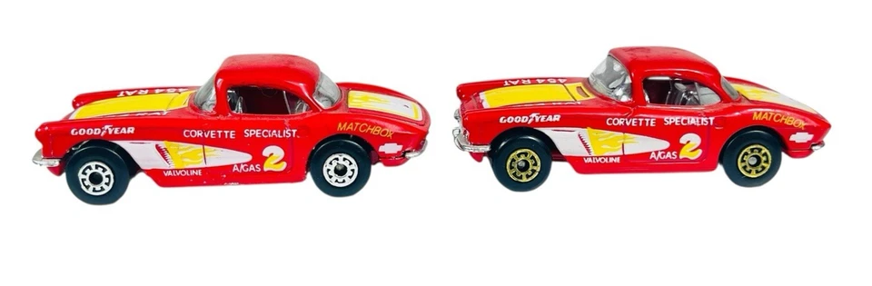 Matchbox Superfast (7) Varied MB71 1962 Chevy Corvettes w/Yellow Grid Boxes - Image 3 of 4