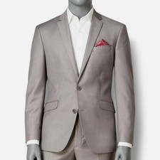 Kenneth Cole Men's Gray Basketweave Nested Sport Coat Suit Jacket Size 38R