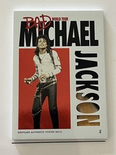 Keepsake Michael Jackson Bad World Tour 04/87 Authentic Poster Relic! Beautiful