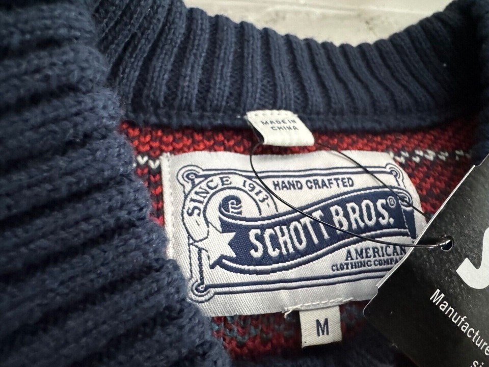 Rare Schott NYC Grateful Dead Dancing Bear Fairisle Crewneck image 3
