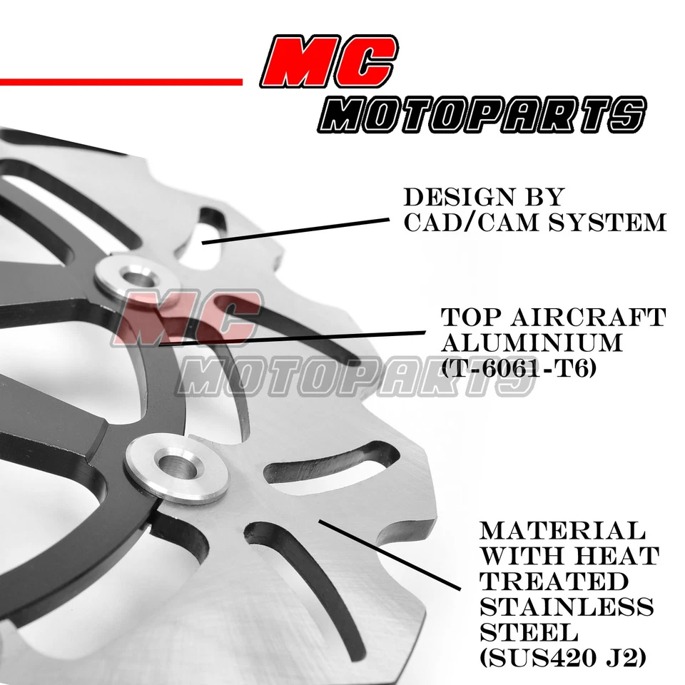 Disco de freno delantero de acero inoxidable 300 mm 1 pieza para ATK GT 250 R V-Twin Sport 2011 Foto 2 de 4