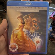 Disney Beauty and the Beast 25th Anniversary Edition Blu-ray DVD Digital HD Wid  