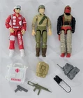 J-45 VINTAGE 1980'S HASBRO GI JOE LIFELINE DUKE & FERRET ACTION FIGURES