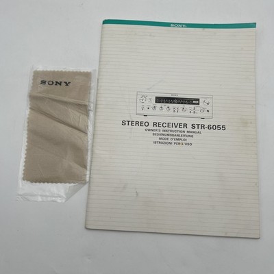 Sony STR-6055 Stereo Receiver Owners Instruction Manual Original W/Block Diagram