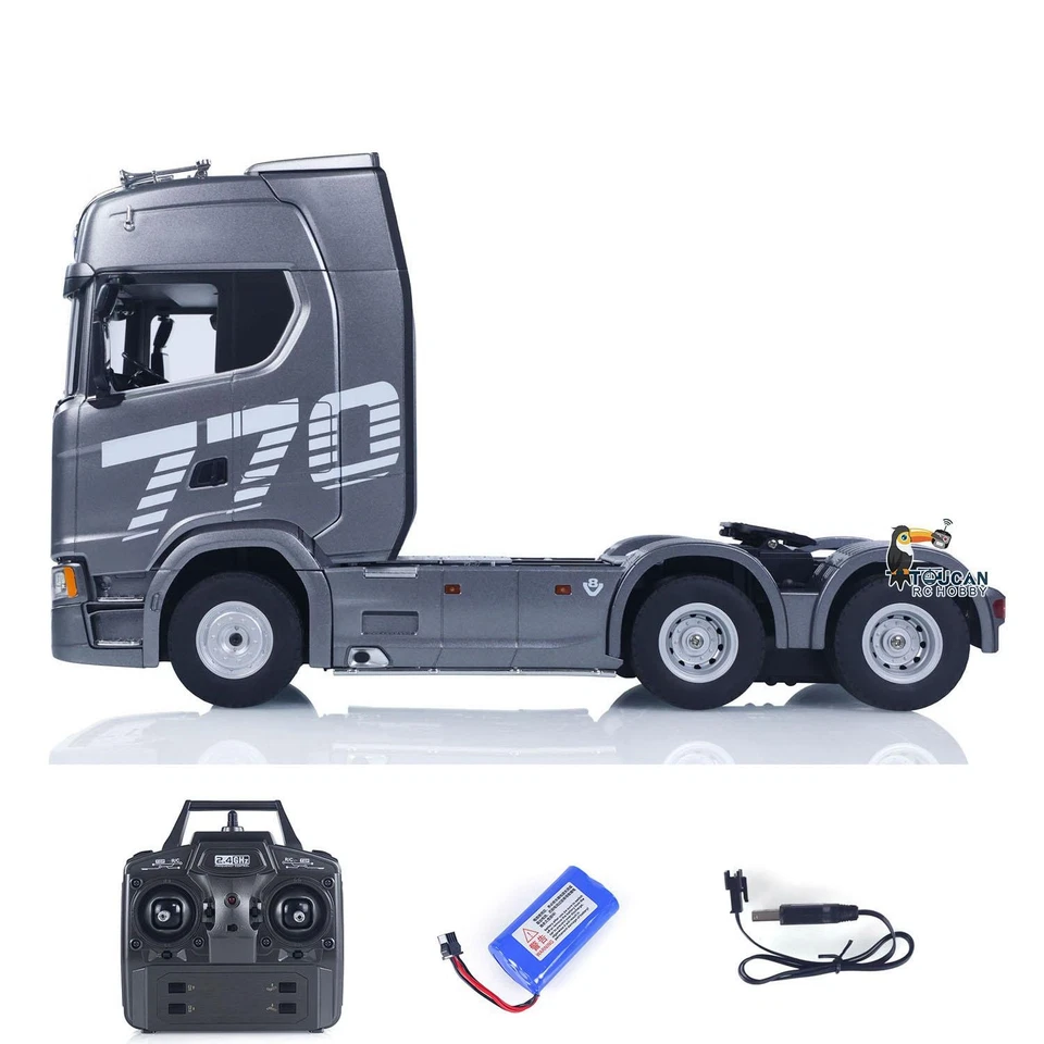 HUINA 1501 1/18 Plastic 6X4 RC Tractor Truck SC 770S RWD RC Lorry Vehicle RTR - Image 4 of 4