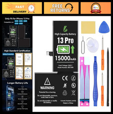 High Capacity 15000mAh Replacement Battery for iPhone 13 Pro  Repair Tool Kit