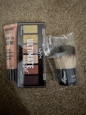 NYX Born To Glow Illuminator, Ultimate Edit Eyeshadow Palette, Brush, Multicolor