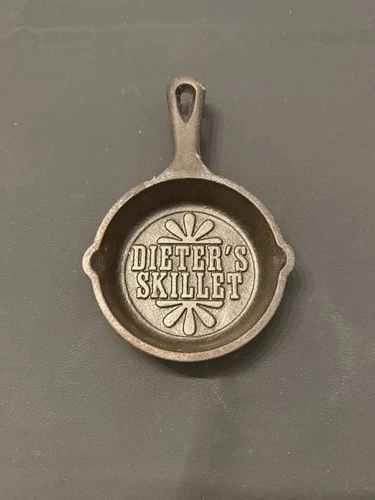 Vintage Lodge “Dieter’s Skillet” Mini Cast Iron Advertising Skillet USA