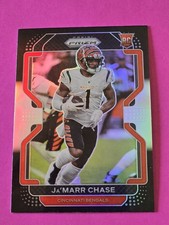 2021 Panini Chronicles - Prizm Black Ja'Marr Chase #PB-9 Silver Prizm (RC)