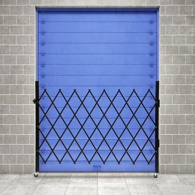 Double Folding Security Gate Folding Door Gate 4-1/4'H x 5-1/2'W Scissor Gate!