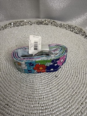 VERA BRADLEY Wide Lanyard, FAR OUT FLORA Key Ring, Lobster Clasp, Lighten Up NWT