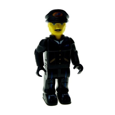 1x Lego Figur 4 Juniors Jack Stone schwarz Mann Pilot 4620 4619 js019