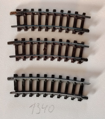 3 Stück Arnold N 1340 gebogene Schiene,  R1, 15°.