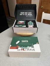 FINCHBERRY SANTA 3 Pcs Gift Set Lotion Soap Salt Soak APPLE CLOVE CINNAMON NEW!!