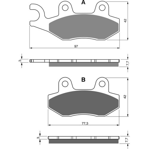 Set Of 4 Brake Pads – Fits CF MOTO U-Force / Z-Force 500 & 800 (Front & Rear)
