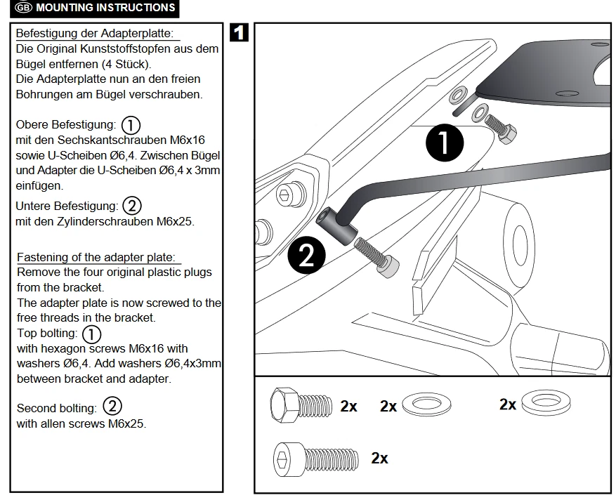 Triumph Tiger 1050 Alurack Top Box Carrier - Negro POR HEPCO Y BECKER (2007-13) Foto 3 de 4