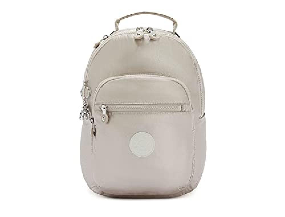 (TG. Taglia unica) Kipling - Borsa Messenger, Unisex, Seoul, Argento (Metallic G