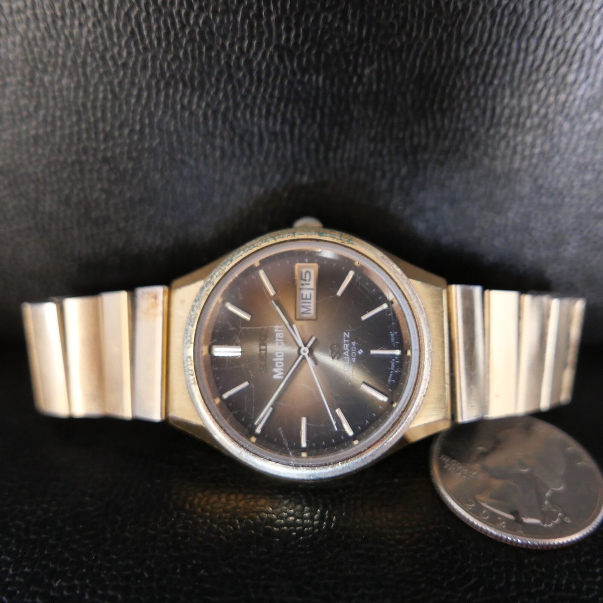 Mens Vintage Seiko Motorcraft Quartz 4004 Watch | eBay