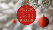 1979 Firebird Gold Shade Ugly Christmas Sweater Circle Ornament
