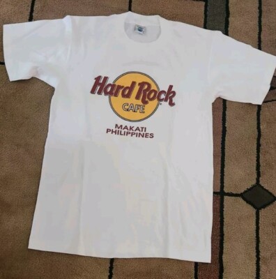 Hard Rock Cafe Makati Philippines T Shirt Medium White Original