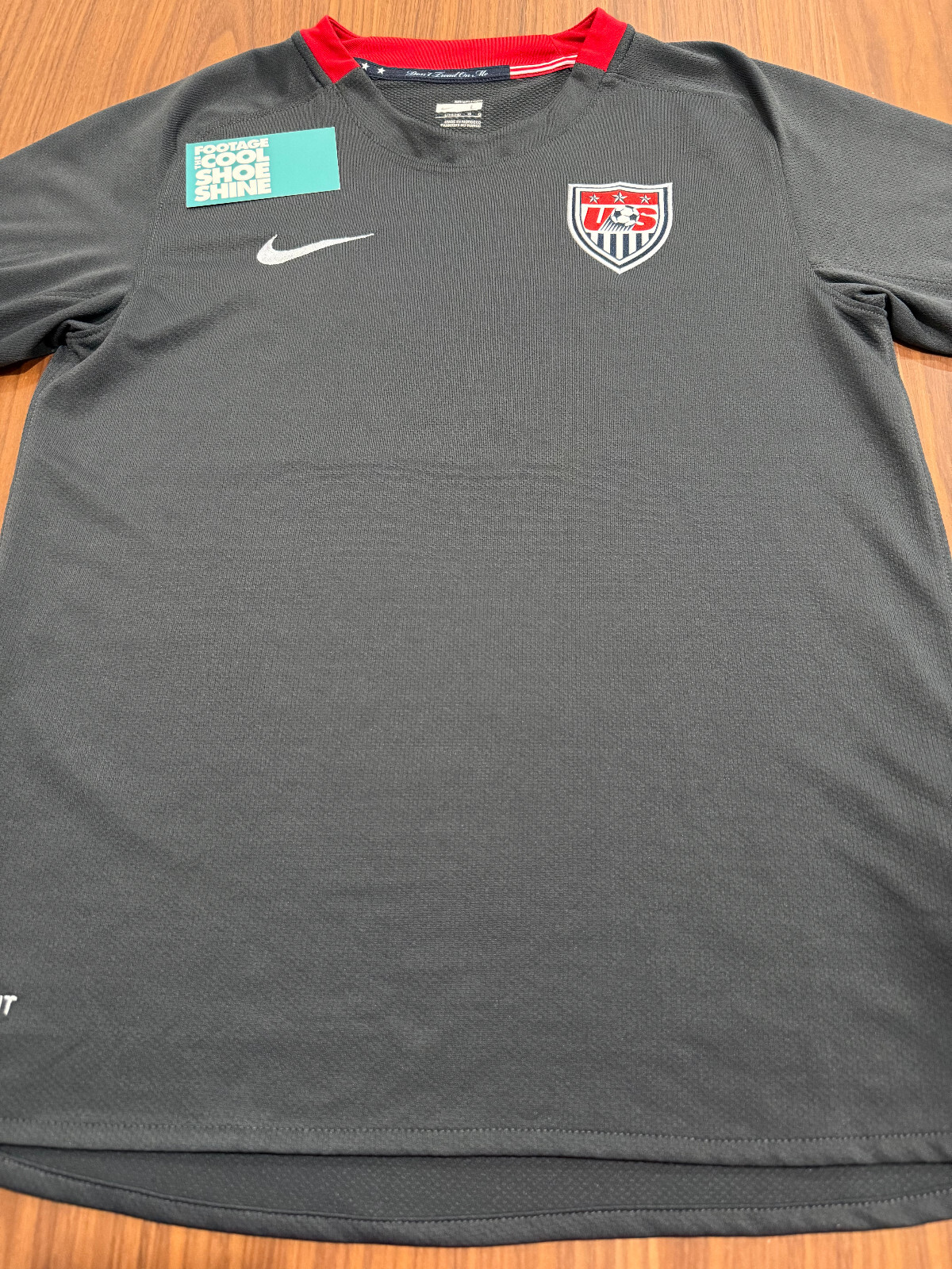 YOUTH VINTAGE NIKE USA OLYMPIC USMNT USWNT PRACTICE SOCCER JERSEY GREY 14/16 L