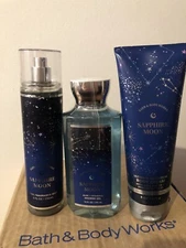 BATH AND BODY WORKS Sapphire Moon Body Cream Shower Gel And Fragrance Mist
